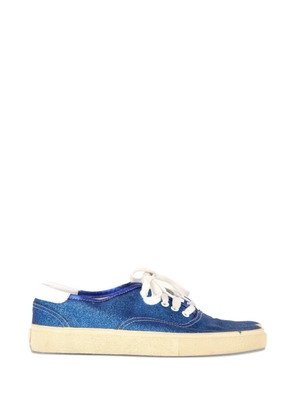 Saint Laurent Pre-Owned glitter low-top sneakers - Blue