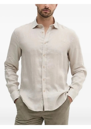 LIU JO long-sleeve linen shirt - White