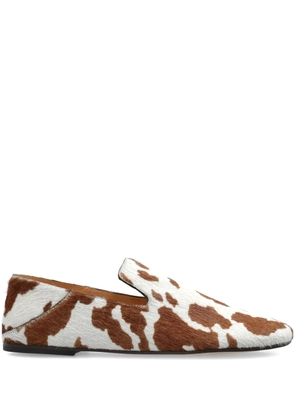 Odissì cow-print loafers - Brown