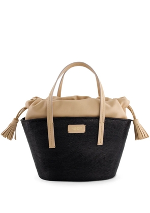 Giambattista Valli logo-patch beach bag - Black