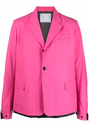 sacai layered single-breasted blazer - Pink