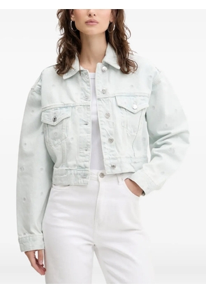 HUGO embroidered denim jacket - Blue