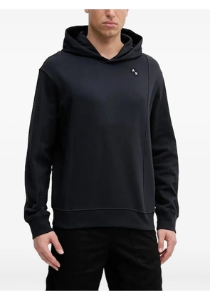 Armani Exchange embroidered-logo hoodie - Blue