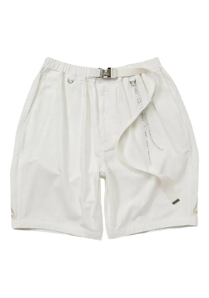 Mastermind World skull-embellished belted cargo shorts - White