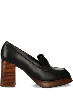 ALOHAS 90mm block-heel penny-strap pumps - Black