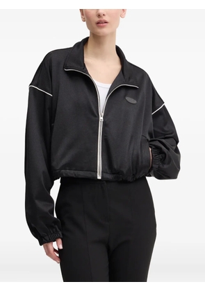 HUGO logo-patch cropped jacket - Black