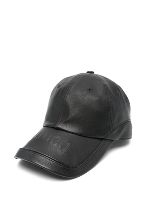 Juun.J embossed-logo grained cap - Black