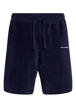 Karl Lagerfeld logo-embroidered shorts - Blue