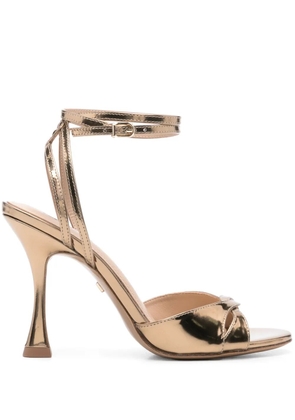 Lola Cruz 95mm leather sandals - Gold