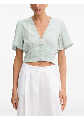 GUESS USA floral-print buttoned shirt - Green