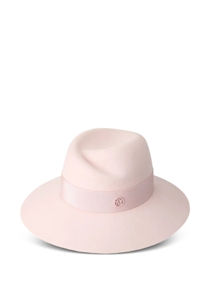 Maison Michel logo-plaque hat - Pink