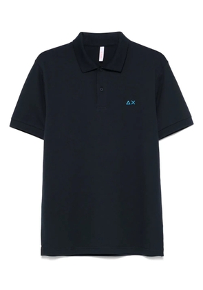 Sun68 floral-print polo shirt - Blue