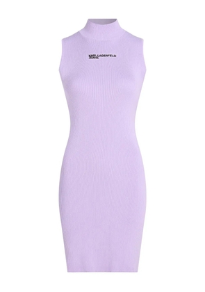 Karl Lagerfeld Jeans mock-neck knitted dress - Purple