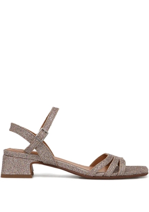 BILLI BI 35mm glitter block-heel sandals - Pink