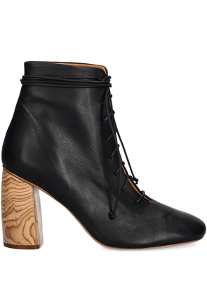 Forte Forte 90mm leather ankle boots - Black