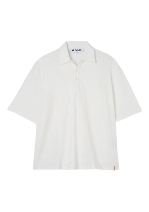 Sunnei ribbed-knit polo shirt - White