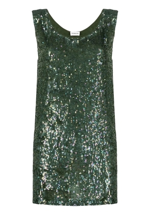 P.A.R.O.S.H. sequin-embellished sleeveless top - Green