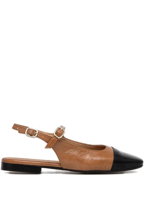 BILLI BI slingback cap-toe ballet flats - Brown