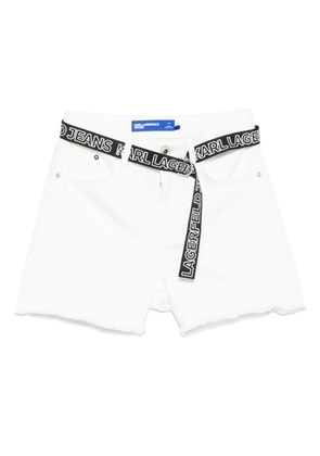 Karl Lagerfeld Jeans belted shorts - White