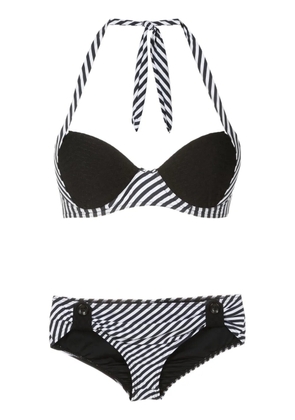 Amir Slama striped underwire-cup bikini - Black