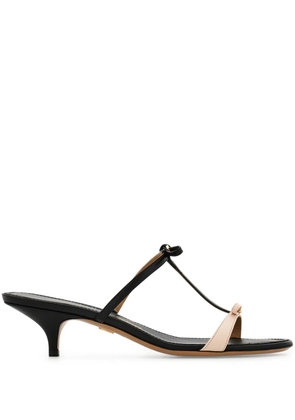 Ferragamo Bow T-strap kitten-heel sandals - Black