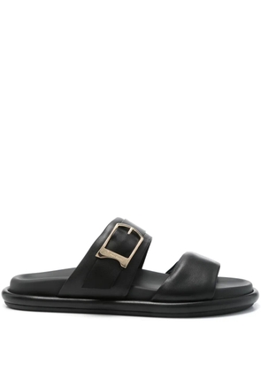 Santoni leather sandals - Black