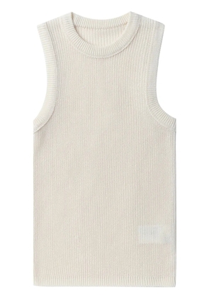 Low Classic crew-neck sleeveless knitted top - Neutrals