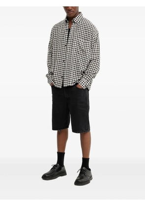 Won Hundred check-pattern shirt - Black