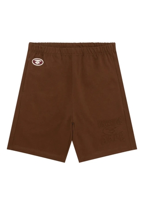 AAPE BY *A BATHING APE® logo-patch shorts - Brown