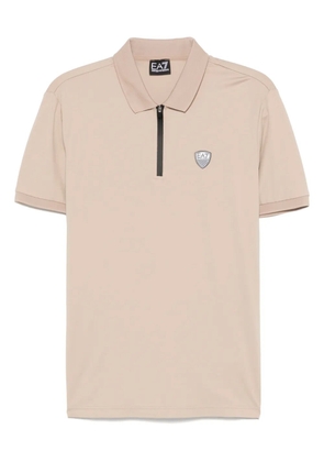 Ea7 Emporio Armani Premium Shield polo shirt - Neutrals