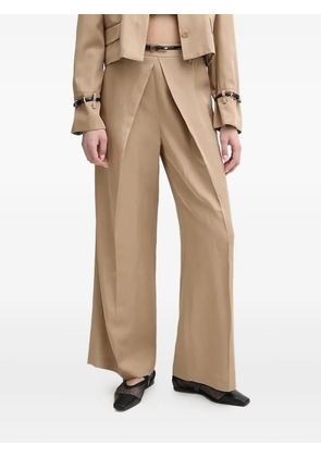 Isabelle Blanche pleated belted trousers - Brown