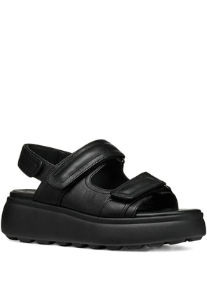 Geox double-strap platform sandals - Black