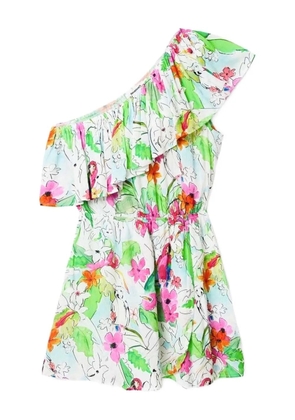 Desigual ruffled one-shoulder dress - White