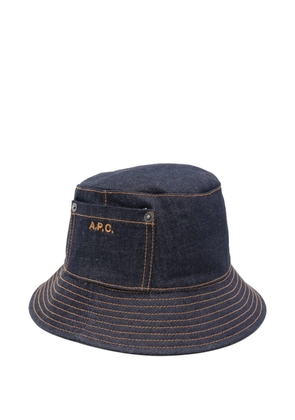 A.P.C. pocket-detail denim bucket hat - Blue