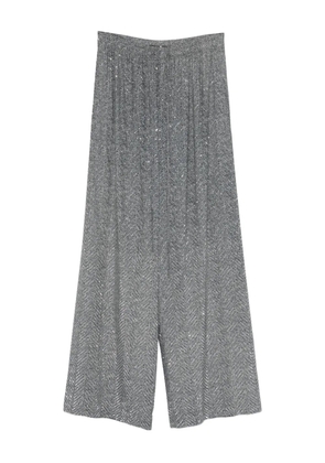 Ermanno Scervino herringbone sequin trousers - Black