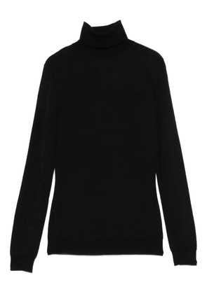 Elisabetta Franchi turtleneck ribbed top - Black