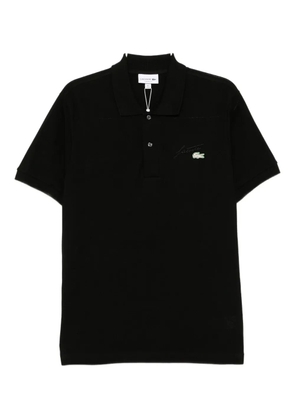 Lacoste logo-embroidered polo shirt - Black