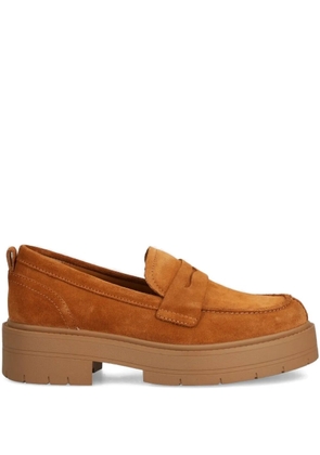 Geox penny-loafer platform loafers - Brown