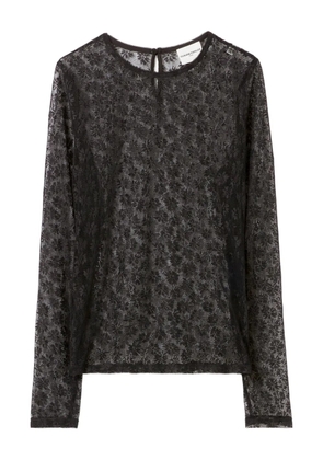 Claudie Pierlot floral-lace long-sleeve top - Black