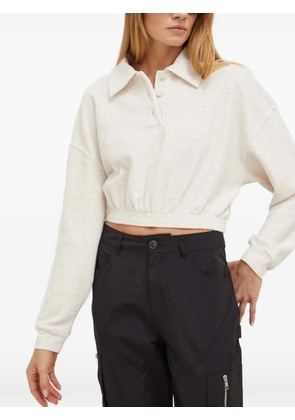 American Vintage Polo-neck cropped top - Neutrals