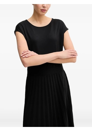 Marc O'Polo pleated cap-sleeve dress - Black