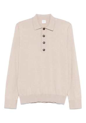 Eleventy long-sleeved polo shirt - Neutrals
