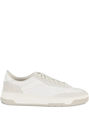 BOSS leather lace-up low-top sneakers - White
