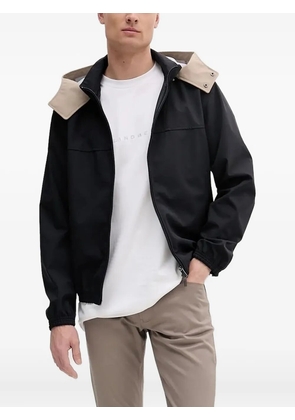 Armani Exchange contrast-hood jacket - Black