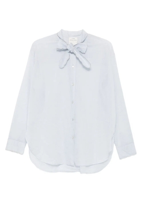 Forte Forte bow-collar cotton shirt - Blue