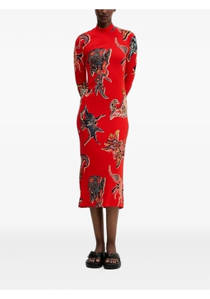 Desigual ribbed midi dress - Red