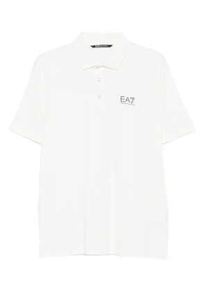Ea7 Emporio Armani logo-print polo shirt - White