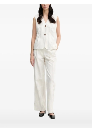 Pedro Del Hierro pinstripe-sleeveless waistcoat - White