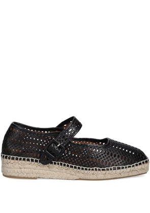 BILLI BI perforated buckle espadrilles - Black