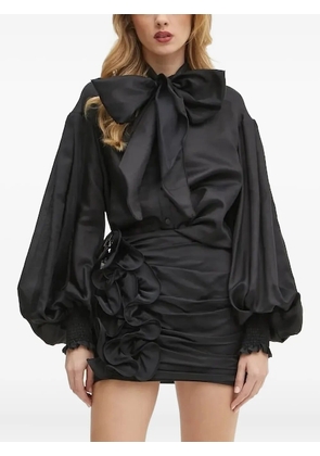 Charo Ruiz Ibiza bow-detail balloon-sleeve top - Black